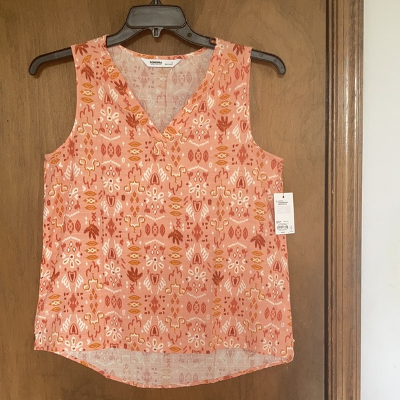 Sonoma print sleeveless top size S - Picture 5 of 13